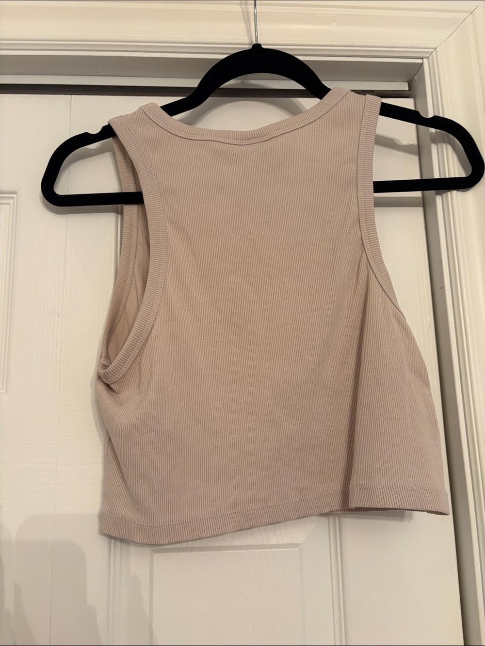 H&M Light Beige Ribbed Crop Tank - Picture 3 of 3